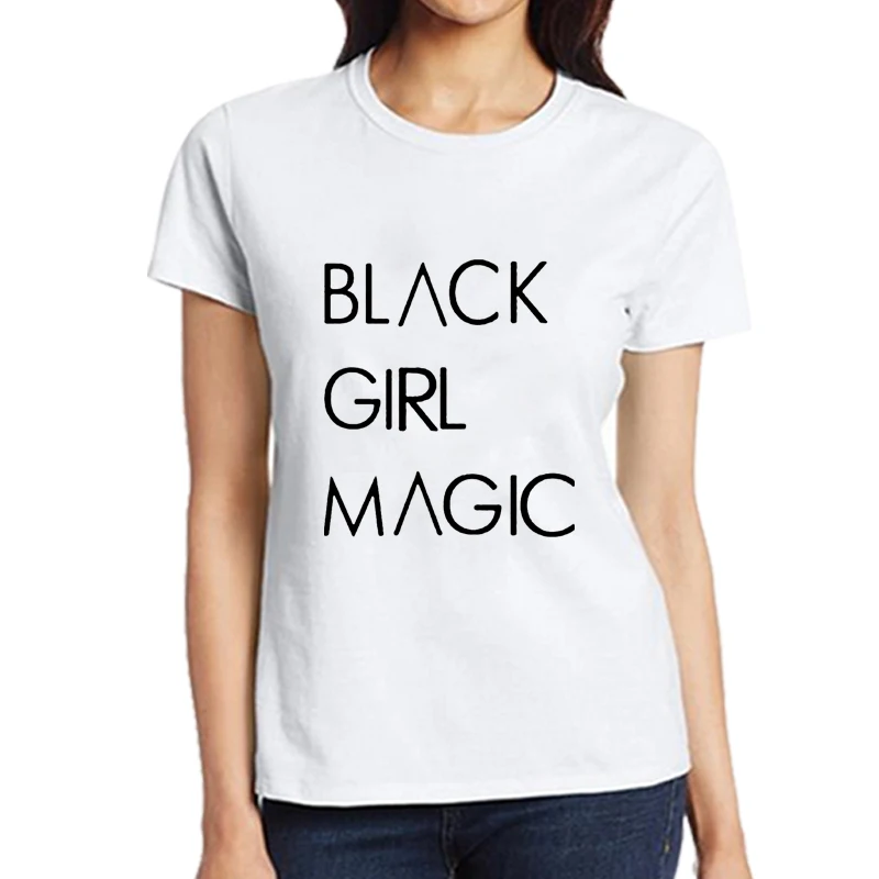 Fashion Summer New Women BLACK GIRL MAGIC Letter Print Short Sleeve Black White Casual Tops T-Shirt 
Fashion Summer New Women BLACK GIRL MAGIC Letter Print Short Sleeve Black White Casual Tops T-Shirt