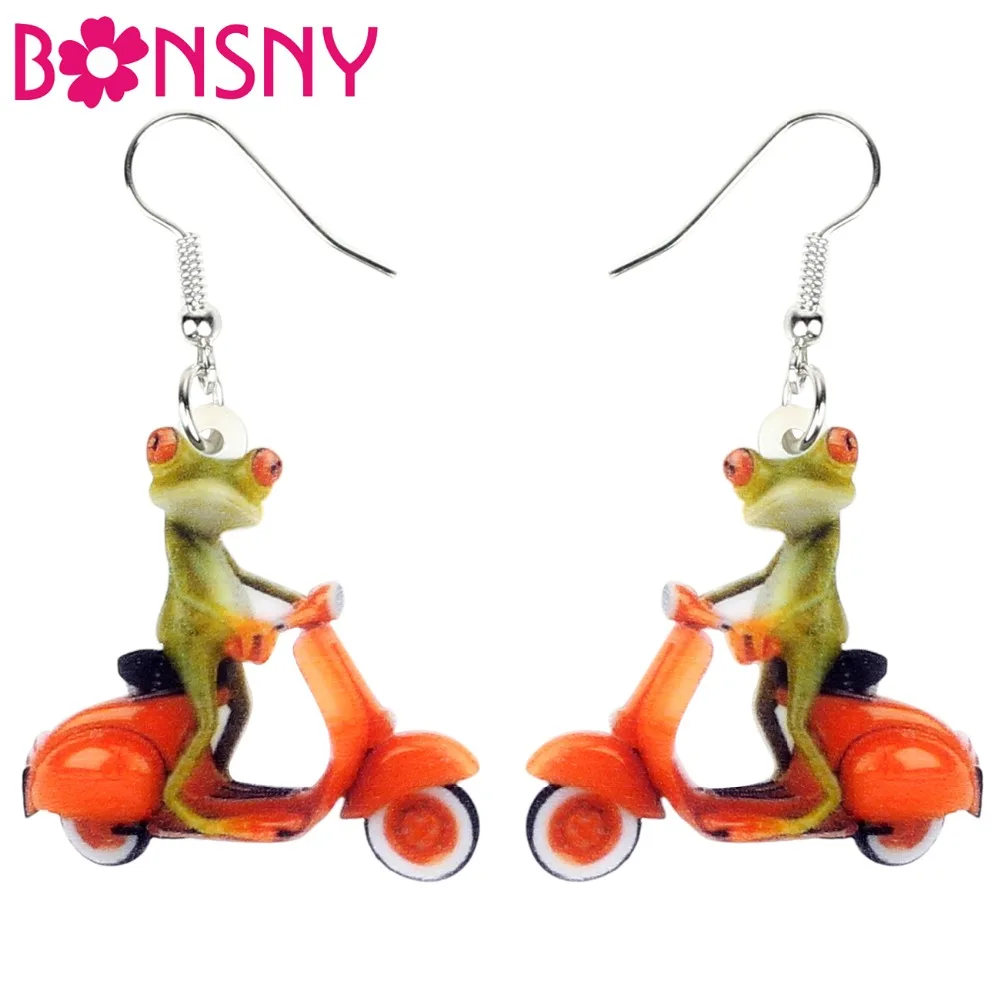 Bonsny Acrylic Fashion Electromobile Frog Earrings Drop Dangle Novelty Animal Jewelry For Women Girls Teens Kid Gift Accessories
Bonsny Acrylic Fashion Electromobile Frog Earrings Drop Dangle Novelty Animal Jewelry For Women Girls Teens Kid Gift Accessories
