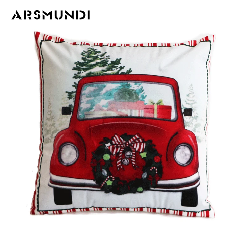 Vintage Merry Christmas Cushion Covere Printed Woven Fashion Living room sofa cushion cover Home use bed Decorative Pillow Case
Vintage Merry Christmas Cushion Covere Printed Woven Fashion Living room sofa cushion cover Home use bed Decorative Pillow Case