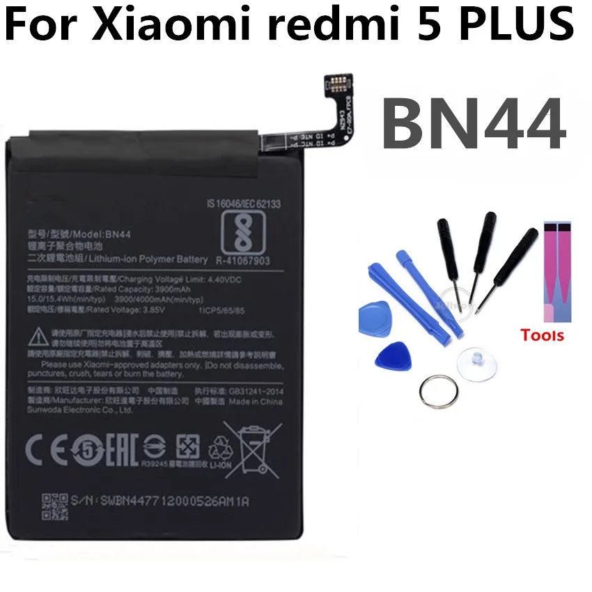 BN44 Mobile Phone Battery For Xiaomi Redmi 5 PLUS redmi5 PLUS Real Capacity 4000mAh Replacement Li-ion Battery
BN44 Mobile Phone Battery For Xiaomi Redmi 5 PLUS redmi5 PLUS Real Capacity 4000mAh Replacement Li-ion Battery