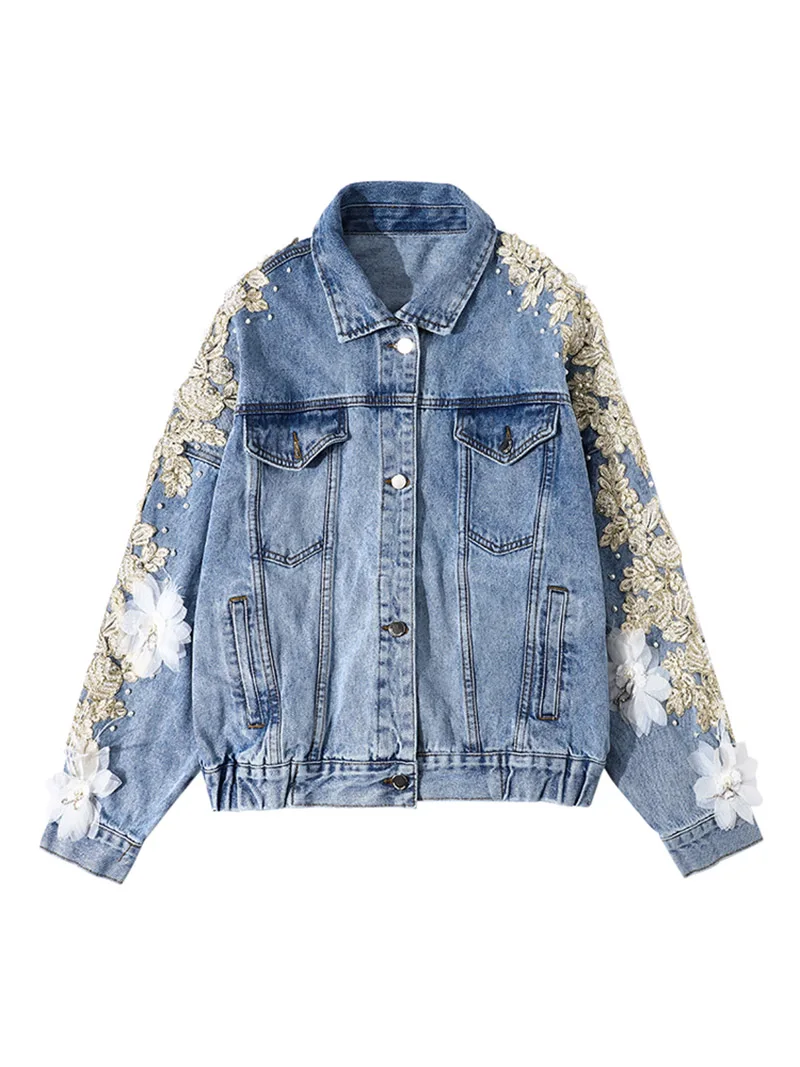 YingYuanFang Fashion new wild loose spring heavy work embroidered beaded denim jacket
YingYuanFang Fashion new wild loose spring heavy work embroidered beaded denim jacket