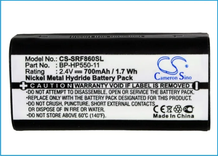 Cameron Sino 700mAh Battery BP-HP550-11 for Sony MDR-IF245RK, RF4000, RF4000K, RF810, RF810RK, RF840, RF850, RF860, RF925, RF970
Cameron Sino 700mAh Battery BP-HP550-11 for Sony MDR-IF245RK, RF4000, RF4000K, RF810, RF810RK, RF840, RF850, RF860, RF925, RF970