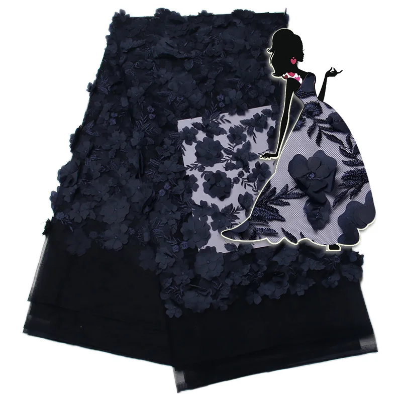 African lace fabric with 3D flower 2019 latest Royal blue tulle lace fabric High Quality 3D lace fabric for Bridal KS1342B
African lace fabric with 3D flower 2019 latest Royal blue tulle lace fabric High Quality 3D lace fabric for Bridal KS1342B