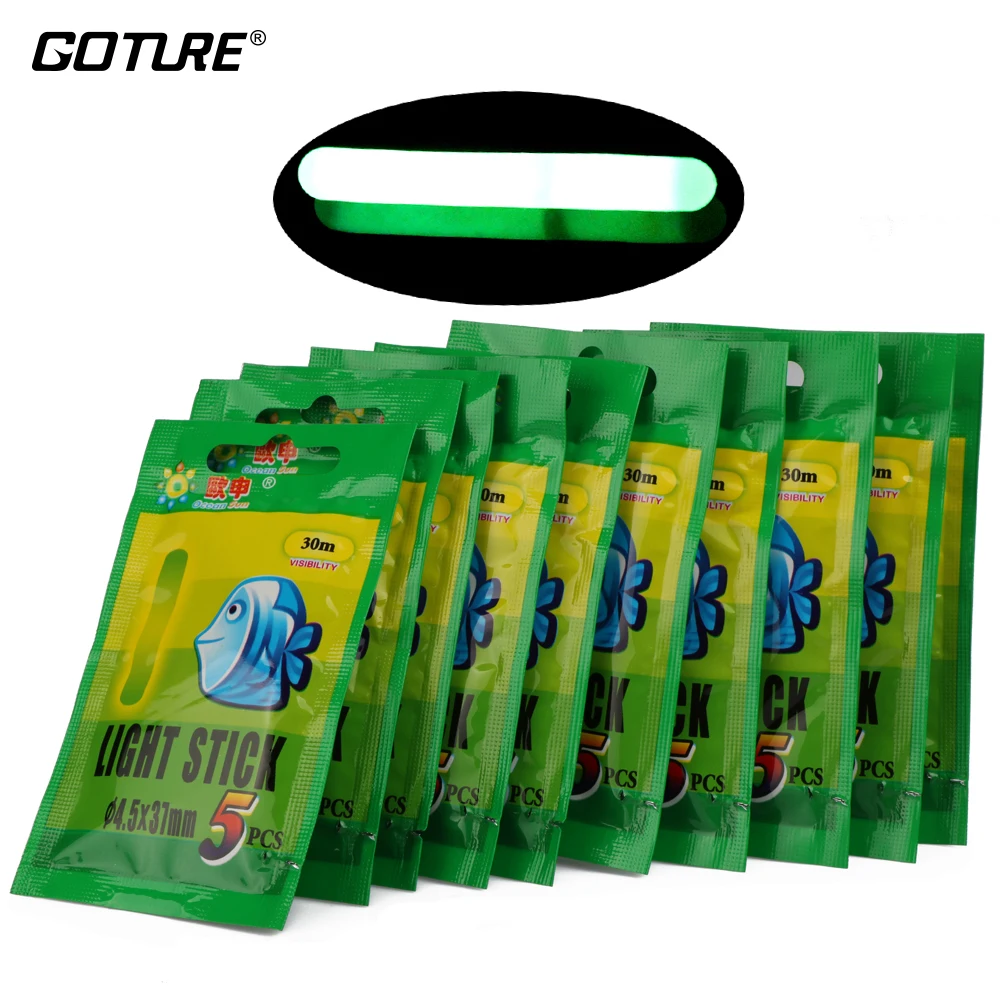 Goture 50pcs/lot Fishing Light Sticks Chemical Luminous Fishing Float Glow Stick Lightstick 4.5*37mm For Night Fishing
Goture 50pcs/lot Fishing Light Sticks Chemical Luminous Fishing Float Glow Stick Lightstick 4.5*37mm For Night Fishing