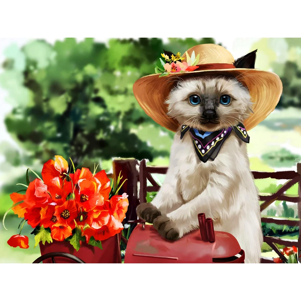 OLaoJieYuan Pretty Cat with flower DIY Crystal full 5D plastic diamond painting cross stitch kit art 3Dmosaic square rhinestone
OLaoJieYuan Pretty Cat with flower DIY Crystal full 5D plastic diamond painting cross stitch kit art 3Dmosaic square rhinestone