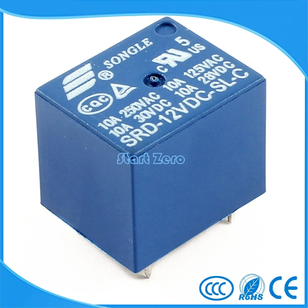 5 шт. мини модуль SRD 12VDC SL C DC12V SPDT Pins Пластик катушки Мощность реле синий|relay valve|relay