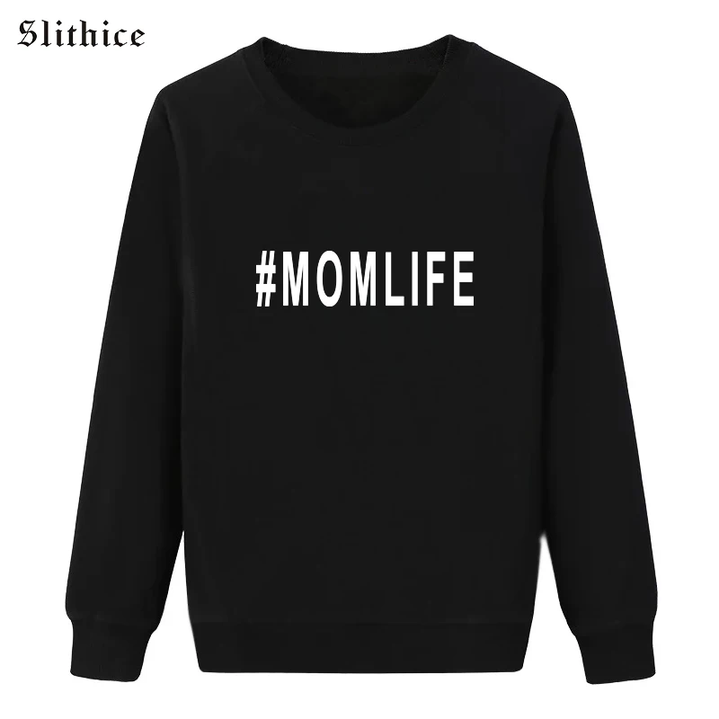 Slithice Women Pullovers Sweatshirt MOMLIFE Letter Print Casual Long Sleeve O-neck Black Autumn Female Sweatshirts Clothes
Slithice Women Pullovers Sweatshirt MOMLIFE Letter Print Casual Long Sleeve O-neck Black Autumn Female Sweatshirts Clothes