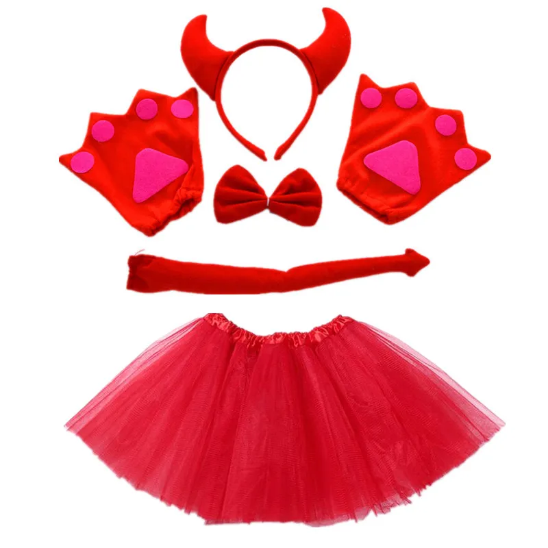 Red Devil Cosplay Animals Headband Bow Tail Tutu Skirt Set Kids Girl Birthday Party Props Gift Costume Halloween Christmas
Red Devil Cosplay Animals Headband Bow Tail Tutu Skirt Set Kids Girl Birthday Party Props Gift Costume Halloween Christmas