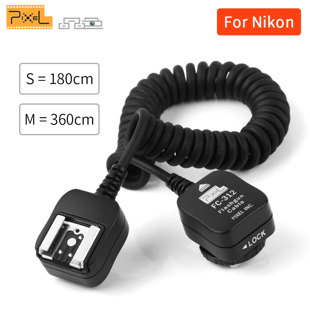 Pixel FC-312 TTL Выкл-камера Удаленная Вспышка Speedlite Синхронизация Расширение Горячий