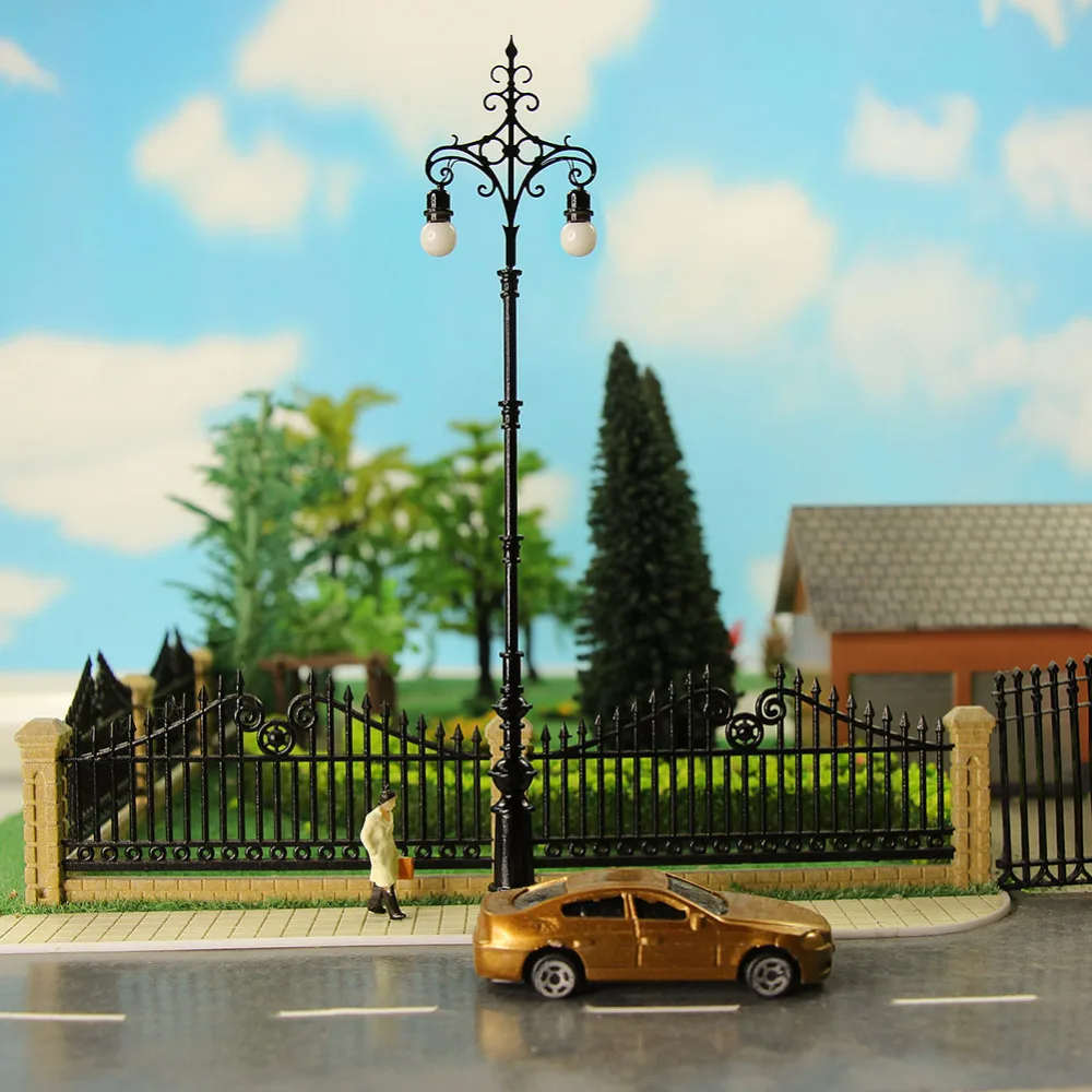 3pcs HO Scale Lamp Metal Post Two-Head 13.6cm 1:87 Street Lights Model Railway LEDs LQS78HO
3pcs HO Scale Lamp Metal Post Two-Head 13.6cm 1:87 Street Lights Model Railway LEDs LQS78HO