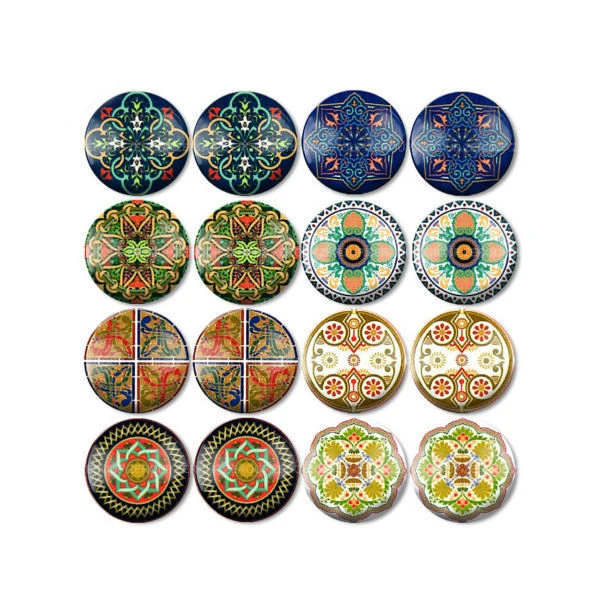 ZEROUP 16pcs Round Glass Cabochon Kaleidoscope Pictures Mixed Pattern Fit Base Earring Setting for Jewelry Flatback
ZEROUP 16pcs Round Glass Cabochon Kaleidoscope Pictures Mixed Pattern Fit Base Earring Setting for Jewelry Flatback