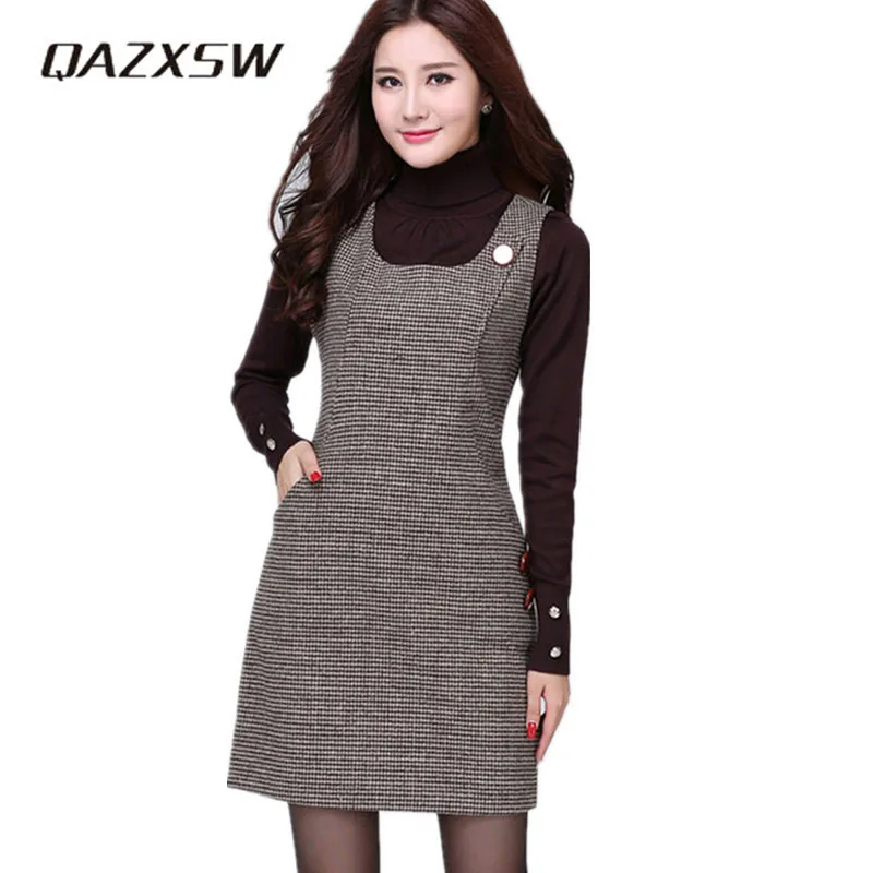 QAZXSW New Women Vest Woolen Dress Thousand Birds Plus Size Dresses With Pocket Sleeveless Vestidos Invierno Mujer 2019 LP0011
QAZXSW New Women Vest Woolen Dress Thousand Birds Plus Size Dresses With Pocket Sleeveless Vestidos Invierno Mujer 2019 LP0011