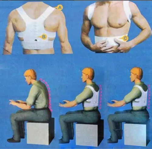 Корректор осанки с магнитной опорой для спины и плеч пояс мужчин женщин |