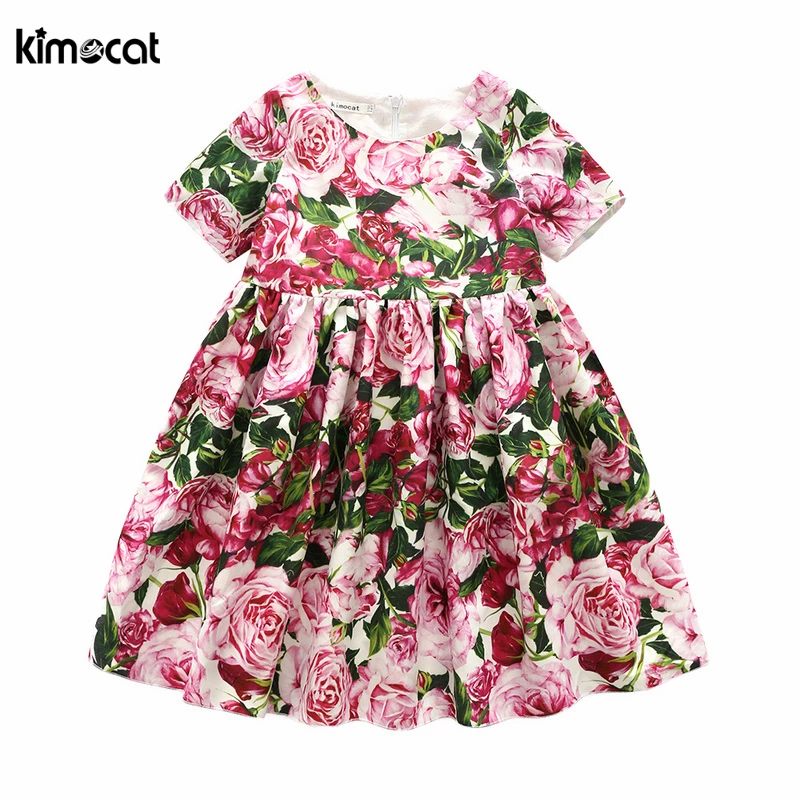 Kimocat Girl Dress Summer New Floral Baby Cute Girl Cotton Dress Princess Floral print short-sleeved dress Infant Kids Clothing
Kimocat Girl Dress Summer New Floral Baby Cute Girl Cotton Dress Princess Floral print short-sleeved dress Infant Kids Clothing