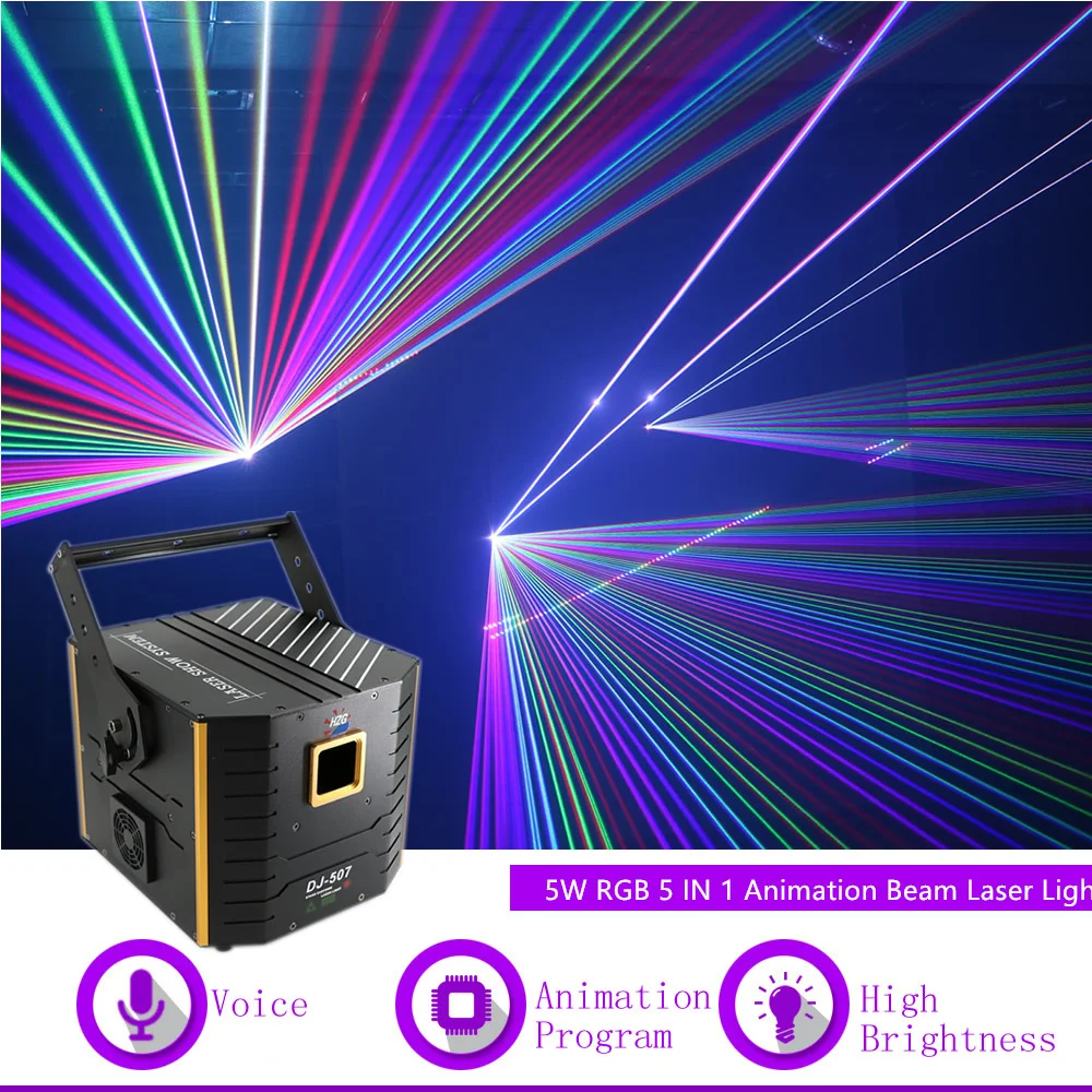 Sharelife 5W DMX 12 CH ILDA 5 In 1 RGB Animation Laser Projector Light for DJ Party Nightclub Professional Stage Lighting 507
Sharelife 5W DMX 12 CH ILDA 5 In 1 RGB Animation Laser Projector Light for DJ Party Nightclub Professional Stage Lighting 507