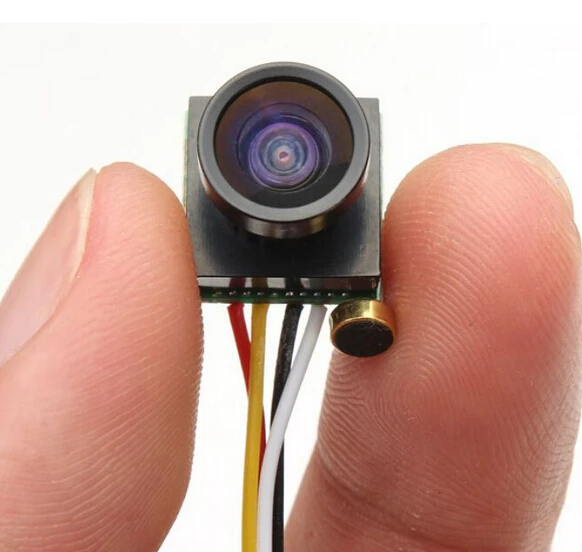 Сверхмаленькая цветная видеокамера 600TVL mini FPV объектив 170 градусов с аудио для