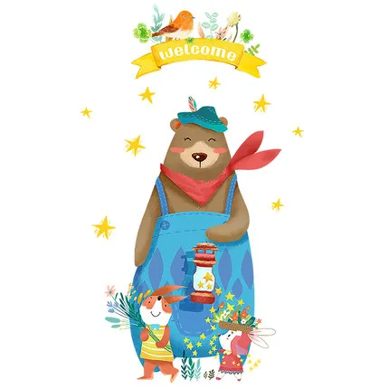 Welcome Quotes Door Sticker Wall Stickers Cartoon Animal Pictures for Children Rooms Wall Art Posters and Prints
Welcome Quotes Door Sticker Wall Stickers Cartoon Animal Pictures for Children Rooms Wall Art Posters and Prints