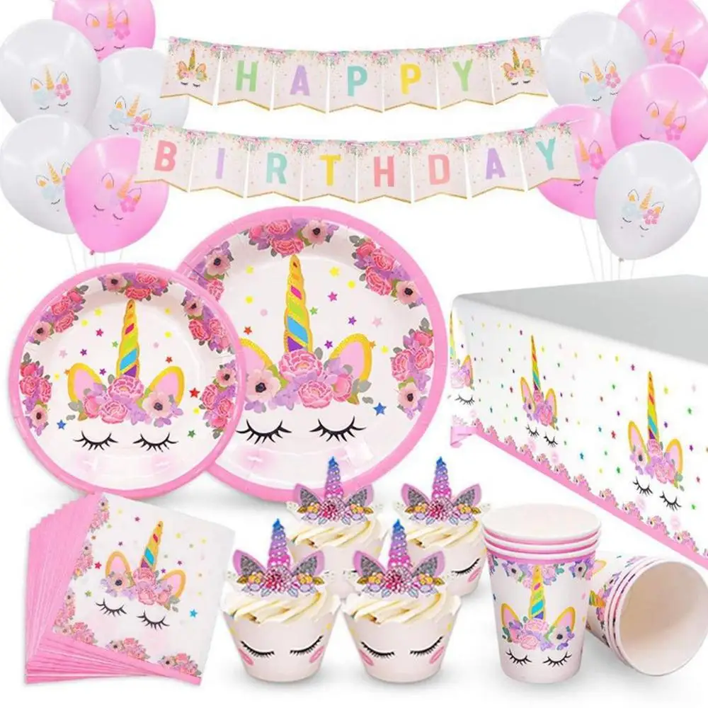 Taoup Pink Birthday Unicorn Horns Hats Unicornio Tableware Set Napkins Cake Topper Banners Unicorn Party Decor Babyshower Girl
Taoup Pink Birthday Unicorn Horns Hats Unicornio Tableware Set Napkins Cake Topper Banners Unicorn Party Decor Babyshower Girl
