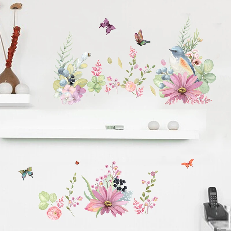 2019 Romantic Flower Butterfly Wall Stickers diy Mural Wall Art Floral Bird Bedroom Stickers Sweet Home Adesivo de Parede SD179
2019 Romantic Flower Butterfly Wall Stickers diy Mural Wall Art Floral Bird Bedroom Stickers Sweet Home Adesivo de Parede SD179