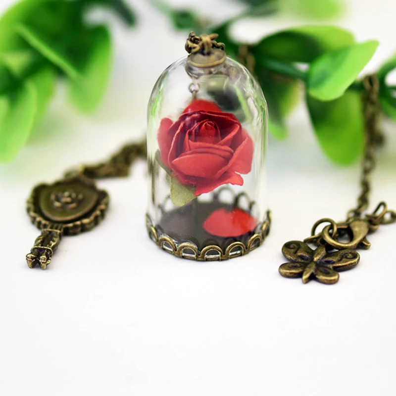 Beauty and the Beast Necklace Rose in Terrarium Pendant His Beauty/Her Beast Valentines Day,Fairy Tale Movie Victorian Jewelry
Beauty and the Beast Necklace Rose in Terrarium Pendant His Beauty/Her Beast Valentines Day,Fairy Tale Movie Victorian Jewelry
