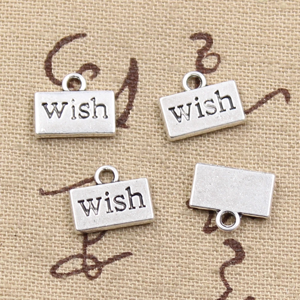 30pcs Charms Plates Wish 13x11mm Antique Silver Color Pendants DIY Necklace Crafts Making Findings Handmade Tibetan Jewelry
30pcs Charms Plates Wish 13x11mm Antique Silver Color Pendants DIY Necklace Crafts Making Findings Handmade Tibetan Jewelry