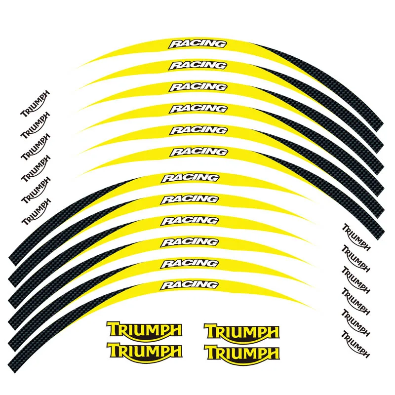 For TRIUMPH Hot sell Motorcycle front&Rear Edge Outer Rim Sticker 17inch Wheel Decals Reflective waterproof stickers
For TRIUMPH Hot sell Motorcycle front&Rear Edge Outer Rim Sticker 17inch Wheel Decals Reflective waterproof stickers