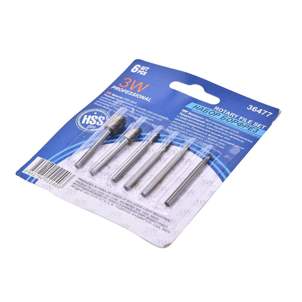 6pcs/set Mini HSS Routing Router Grinding Bits Burr For Rotary Tool Accessories Hot Selling
6pcs/set Mini HSS Routing Router Grinding Bits Burr For Rotary Tool Accessories Hot Selling