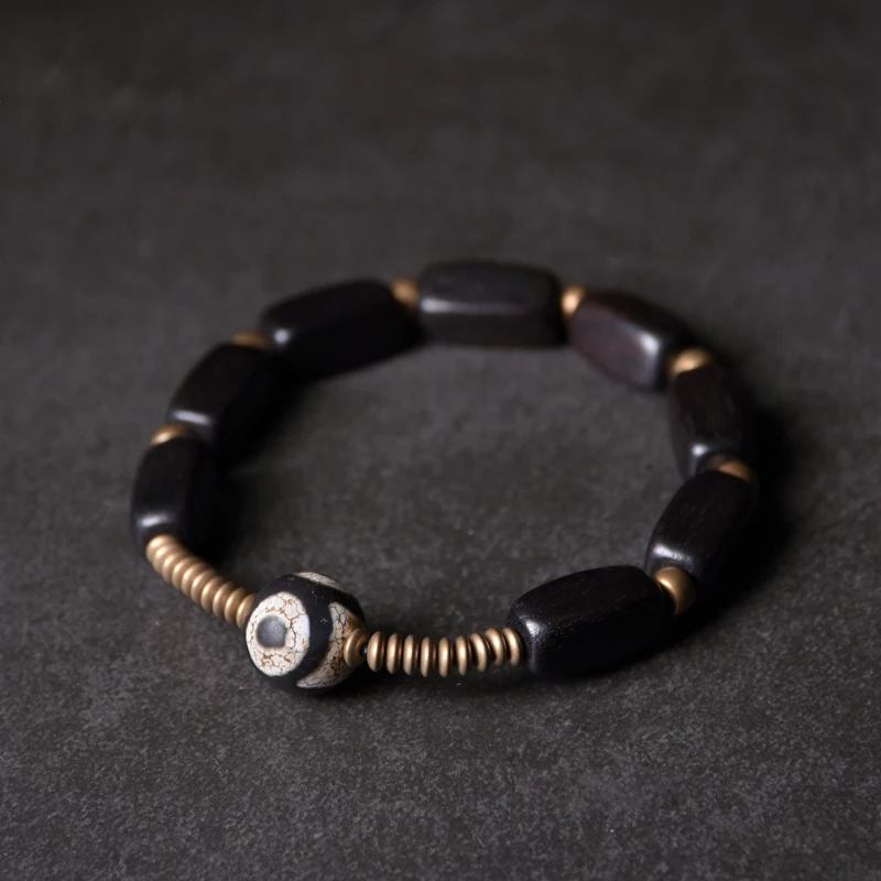 Strip Ebony Vintage Copper Bracelet Black Wood Tibetan Buddhism Anti-Evil Eye Jewelry For Men Women OM Prayer Protective Bangle
Strip Ebony Vintage Copper Bracelet Black Wood Tibetan Buddhism Anti-Evil Eye Jewelry For Men Women OM Prayer Protective Bangle