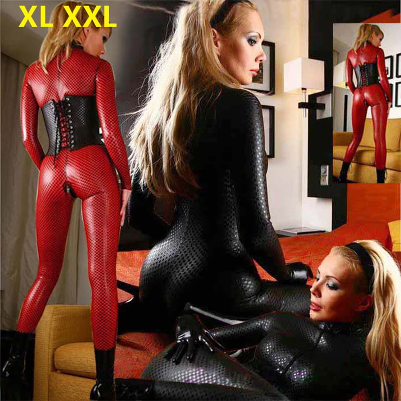 Faux Leather Double Way Zipper Sexy Latex Catsuit ClubWear Erotic Jumpsuit Lingerie Bondage Bodysuit Night Club Dance Wear
Faux Leather Double Way Zipper Sexy Latex Catsuit ClubWear Erotic Jumpsuit Lingerie Bondage Bodysuit Night Club Dance Wear