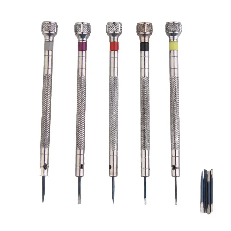 5pcs Alloy Steel Watch Screwdriver Watches Tools Repair Kit Clock Multi Size Band Removal Mini Silver Link Pins Watchmakers Tool
5pcs Alloy Steel Watch Screwdriver Watches Tools Repair Kit Clock Multi Size Band Removal Mini Silver Link Pins Watchmakers Tool
