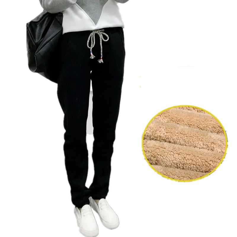 Winter Pants Women Plus Velvet Thick SportsWear Casual Loose Trousers Female Slim Lambskin Cashmere Pants Woman
Winter Pants Women Plus Velvet Thick SportsWear Casual Loose Trousers Female Slim Lambskin Cashmere Pants Woman