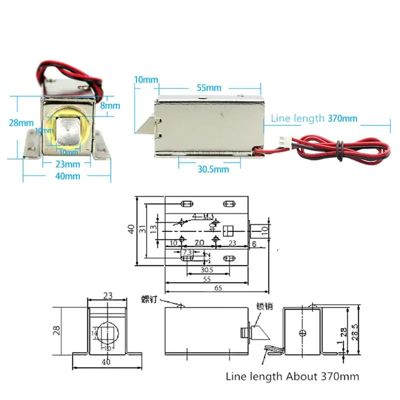 DC12V 0.8A Metal Electric Magnetic Lock Solenoid Door Storage Cabinet Bolt Drawer File Electronic Lock Access Control Accessorie
DC12V 0.8A Metal Electric Magnetic Lock Solenoid Door Storage Cabinet Bolt Drawer File Electronic Lock Access Control Accessorie
