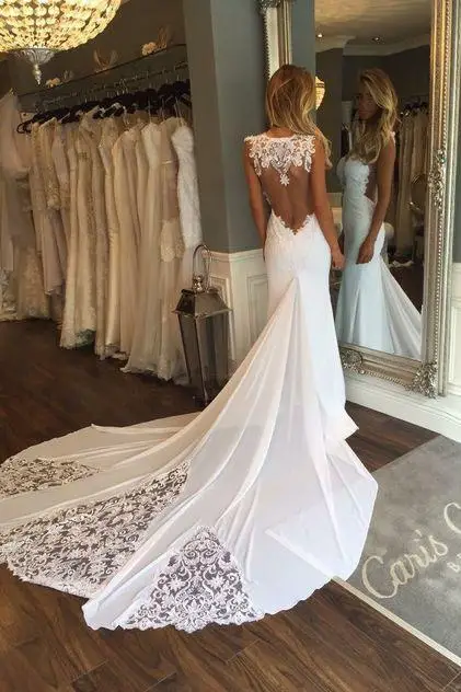 Mermaid Wedding Dress Sleeveless Vestidos de novia Vintage Lace Sexy White Bridal Gown Backless Wedding Gowns
Mermaid Wedding Dress Sleeveless Vestidos de novia Vintage Lace Sexy White Bridal Gown Backless Wedding Gowns