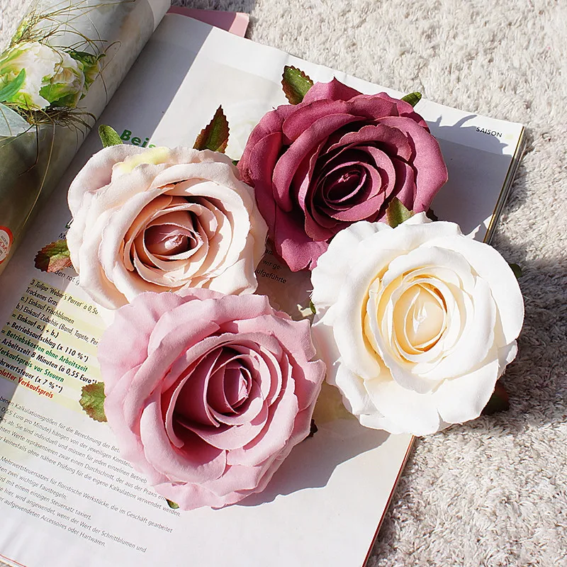 12Pcs/lot Italy rose flower heads 9.5cm artificial flowers handmade diy wedding party costume hat DIY scrapbooking wreath flores
12Pcs/lot Italy rose flower heads 9.5cm artificial flowers handmade diy wedding party costume hat DIY scrapbooking wreath flores