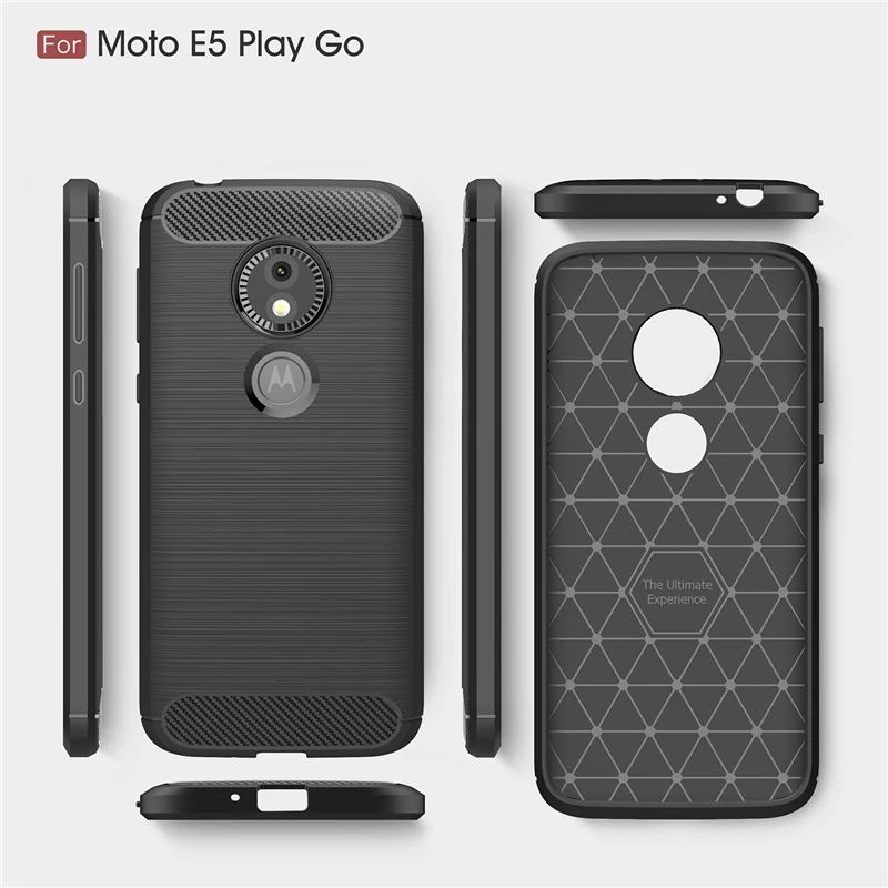 Wolfrule For Capas Motorola Moto E5 Play Go Case Bumper Full Protective Rugged Carbon Fiber Funda Cover | Мобильные телефоны и
