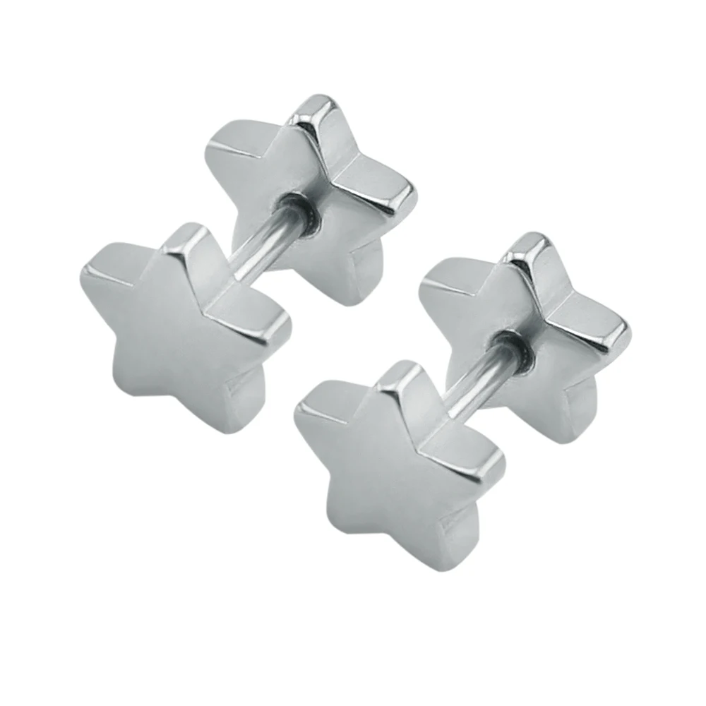 Star stud earrings stainless steel earring double side silver Color punk earrings men women small earring child girls kid
Star stud earrings stainless steel earring double side silver Color punk earrings men women small earring child girls kid