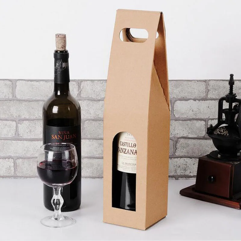 100pcs Portable Red Wine Box Gift Wrap Package Single Bottle Kraft Paper Storage Bag For Wedding Party Favor ZA5004
100pcs Portable Red Wine Box Gift Wrap Package Single Bottle Kraft Paper Storage Bag For Wedding Party Favor ZA5004