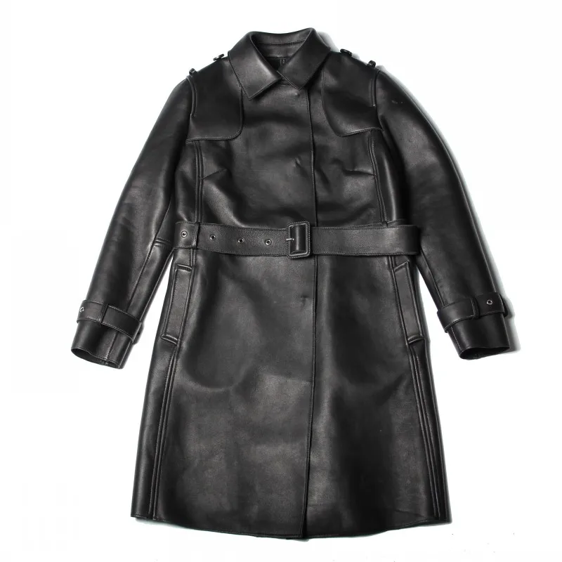 2021 New Women Genuine Leather Slim Pink Trench Coats Sashes Belt Long Sleeve Autumn Winter Real Leather Sheepskin Long Jackets
2021 New Women Genuine Leather Slim Pink Trench Coats Sashes Belt Long Sleeve Autumn Winter Real Leather Sheepskin Long Jackets
