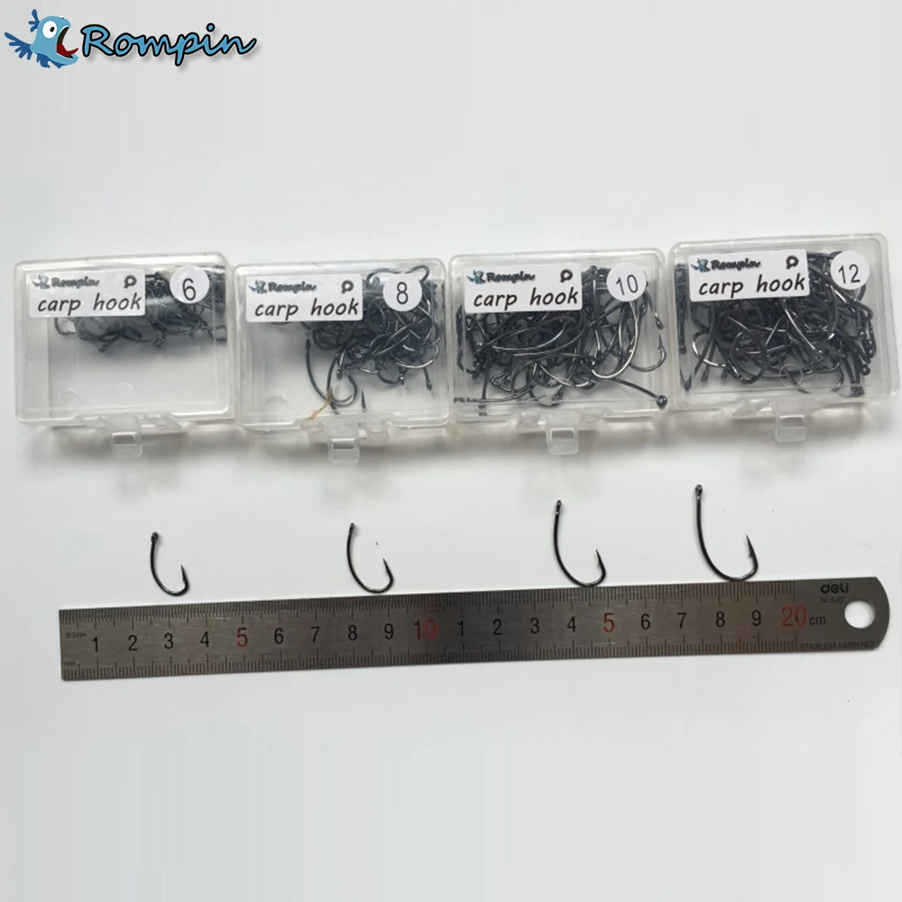 Rompin 50 шт./коркор. рыболовный крючок из высокоуглеродистой стали с зазубринами для