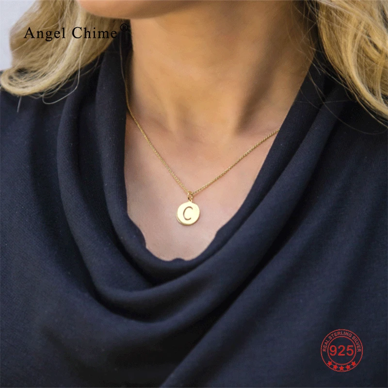 925 Sterling Silver Personalized Engravable Gold Hang Tag Necklace Alphabet Nameplate Women Kolye Collier
925 Sterling Silver Personalized Engravable Gold Hang Tag Necklace Alphabet Nameplate Women Kolye Collier