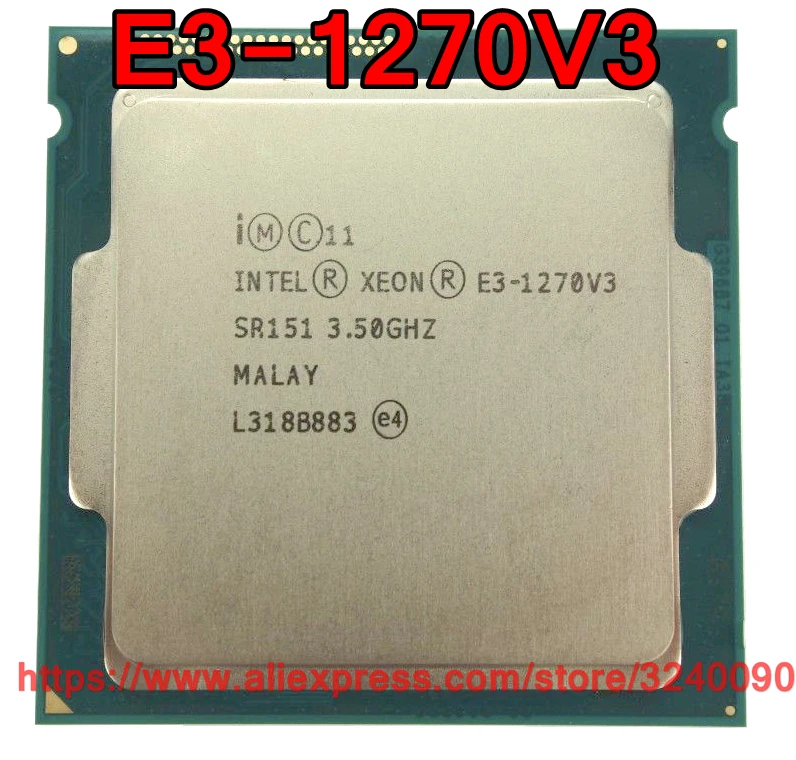 Оригинальный процессор Intel Xeon 3 50 1270 ГГц 8 м 80 Вт четырехъядерный E3 1270V3 LGA1150