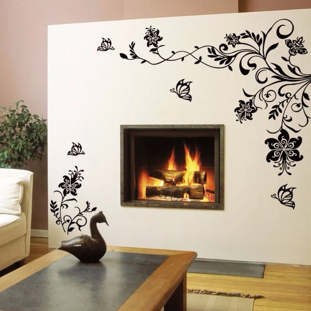 Butterfly Vine Flower Wall decals Vinyl Art Stickers Living Room Mural decor 147X236CM
Butterfly Vine Flower Wall decals Vinyl Art Stickers Living Room Mural decor 147X236CM