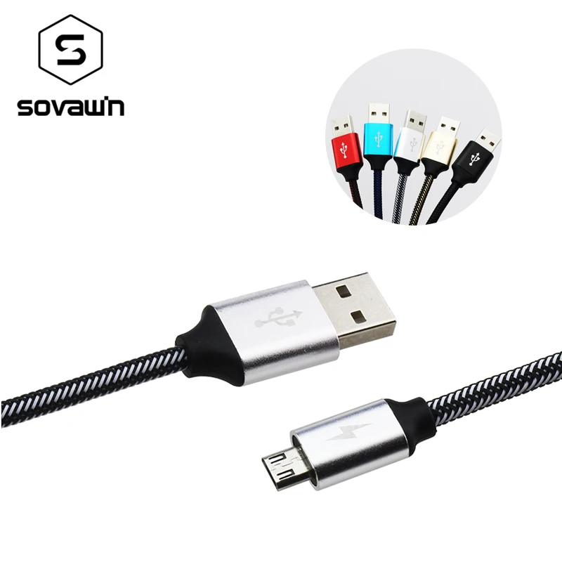 Короткий Micro USB кабель Sovawin 3A 30 см быстрая Синхронизация данных защита от трещин