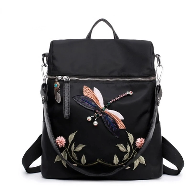 2022 New Embroidered Shoulder Bag Female Fashion Dragonfly Personalized Backpack Women Backpack Ladies Large Capacity Bags Black
2022 New Embroidered Shoulder Bag Female Fashion Dragonfly Personalized Backpack Women Backpack Ladies Large Capacity Bags Black
