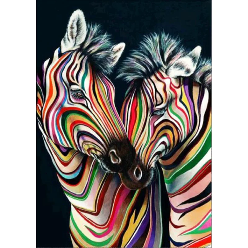 New 5D DIY Diamond Embroidery Animal Color Striped Zebra Diamond Painting Cross Stitch Round Drill Mosaic Decoration
New 5D DIY Diamond Embroidery Animal Color Striped Zebra Diamond Painting Cross Stitch Round Drill Mosaic Decoration