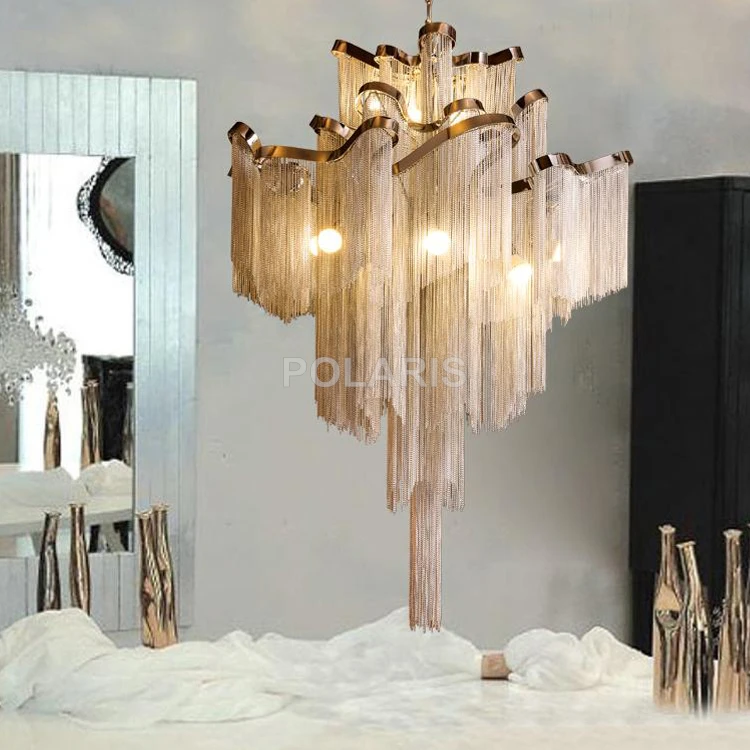 Modern Vintage Lamp Aluminum Chain Chandelier Lighting Luxury Stair Pendant Hanging Light for Home Hotel Restaurant Decoration
Modern Vintage Lamp Aluminum Chain Chandelier Lighting Luxury Stair Pendant Hanging Light for Home Hotel Restaurant Decoration