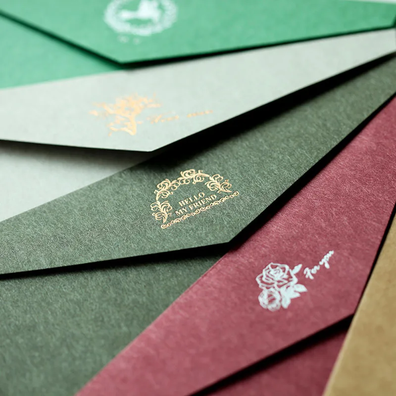 12pcs/lot B2 retro color gold foil Western style paper envelope business invitation letter on the 5th DL envelope
12pcs/lot B2 retro color gold foil Western style paper envelope business invitation letter on the 5th DL envelope
