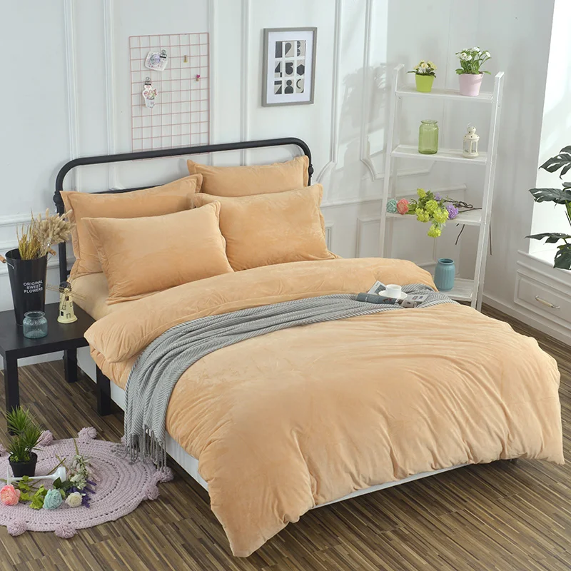 Quality Crystal Velvet Duvet Cover with Pillowcases 3pcs Home Bedding Set Solid Color Single Double Orange Red Rose colors #421
Quality Crystal Velvet Duvet Cover with Pillowcases 3pcs Home Bedding Set Solid Color Single Double Orange Red Rose colors #421