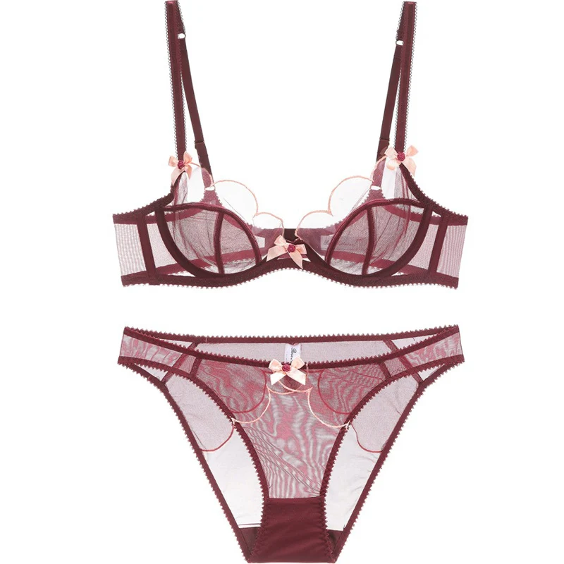 Transparent Bra Petal Shape Sexy Lingerie Set Underwire Bow Decoration Underwear Women Sexy Mesh Bra Set Seethrough
Transparent Bra Petal Shape Sexy Lingerie Set Underwire Bow Decoration Underwear Women Sexy Mesh Bra Set Seethrough