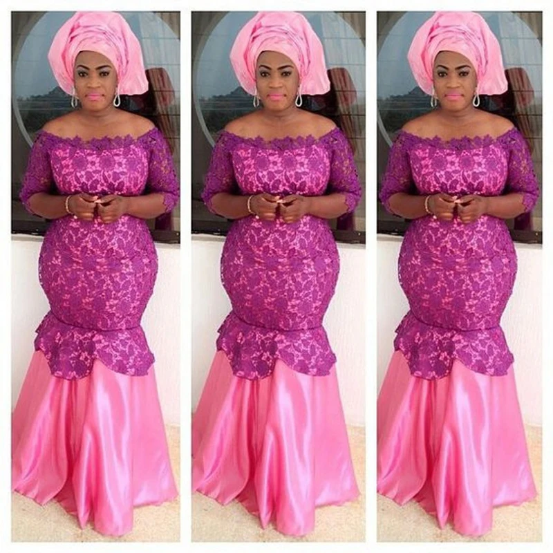 Gorgeous African Plus Size Mermaid Evening Gowns Nigeria Half Sleeves Fuchsia Lace Long Prom Gowns Party Gown Robe de soiree
Gorgeous African Plus Size Mermaid Evening Gowns Nigeria Half Sleeves Fuchsia Lace Long Prom Gowns Party Gown Robe de soiree